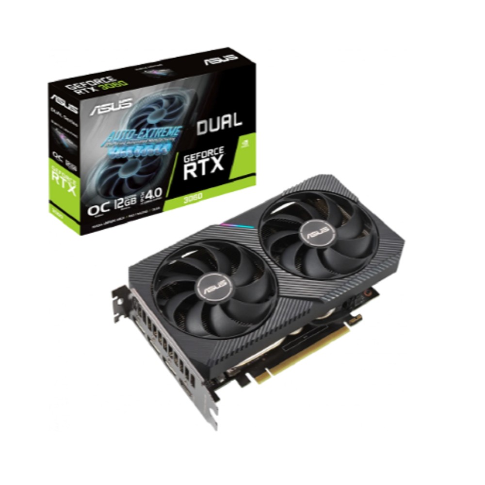 Видеокарта ASUS GeForce RTX3060 Dual OC Edition 12GB GDDR6 192bit 3*DP/HDMI 2 FAN (DUAL-RTX3060-O12G-V2) RTL