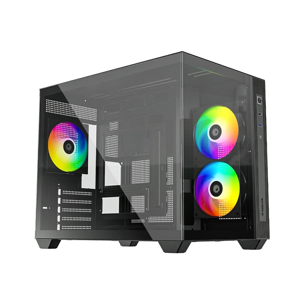 Case ID-Cooling VIEW 500 ARGB Black mATX/ win TG/ 3 fans/ CPU 162mm/ GPU 407mm/ no PSU