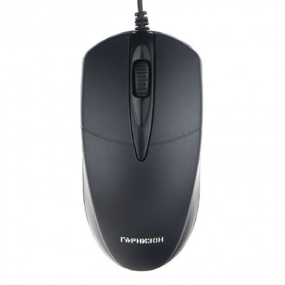 Гарнизон Мышь GM-220XL, USB, чип- Х, черный, 2м,1000 DPI, 2кн.+колесо-кнопка