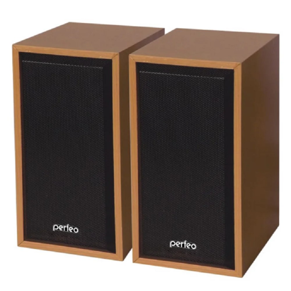 Perfeo колонки "Cabinet" 2.0, мощность 2х3 Вт (RMS), бук дерево, USB (PF-84-WD)
