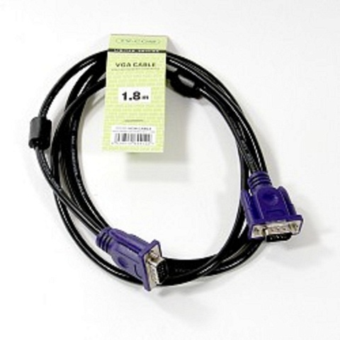 TV-COM Кабель соединительный (QCG120H-1.8M) SVGA (15M/M) 1,8m 2 фильтра