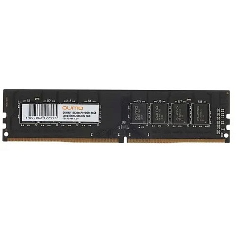 QUMO DDR4 DIMM 16GB QUM4U-16G2666P19 PC4-21300, 2666MHz