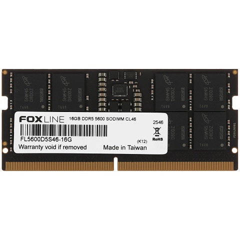 Foxline DDR5 SODIMM 16GB 5600  CL 46 FL5600D5S46-16G
