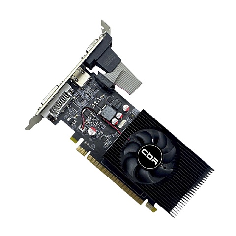 Видеокарта CBR GT730 2Gb DDR3, 128bit, 700Mhz, 1*HDMI + 1*DVI + 1*VGA, 49W, Ret